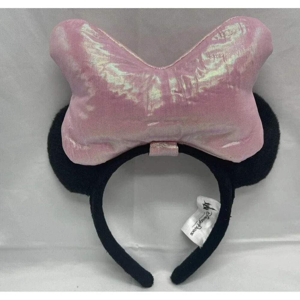 Disney Parks MINNIE MOUSE Ears Pink Multi-color Light Up Bow Youth Headband